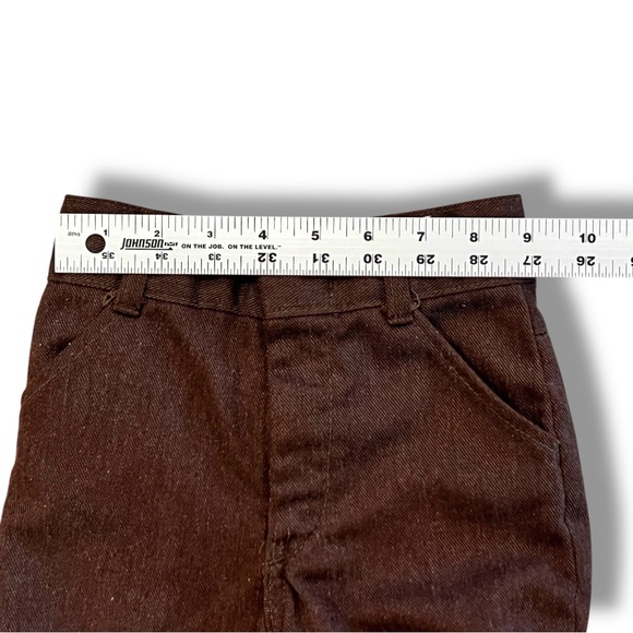 Vintage 70s Sears Billy the Kid Brown Bell Botton wide leg Pants Size 4 VTG Kids - Picture 4 of 5